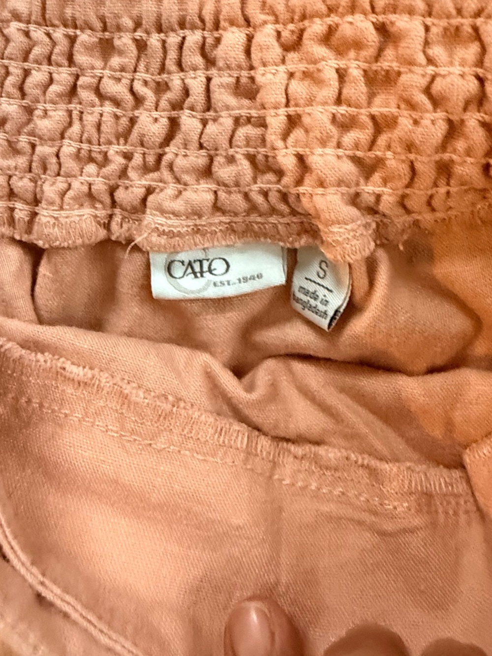 Cato Peach Asymmetrical Wrap Ruffle Skirt - Picture 5 of 7